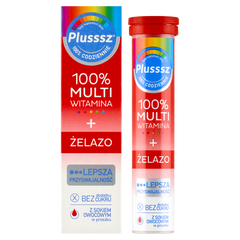 Plusssz 100% Multiwitamina Żelazo tabletki musujące, 20 tabl./1 opak._1