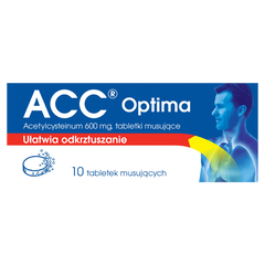 Acc Optima tabletki musujące, 600 ml acetylocysteiny, 10 tabl./1 opak._1