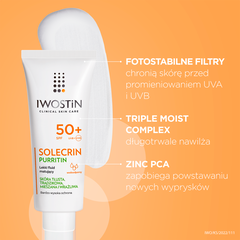 Iwostin Solecrin Purritin lekki fluid matujący do twarzy SPF50+, 40 ml_2