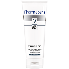 Pharmaceris V Viti-Melo Day ochronny krem SPF50+ dla skóry z problemem bielactwa do twarzy i ciała, 75 ml_1