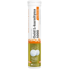 Gold L-Karnityna 1000+ Chrom suplement diety o smaku cytrynowo-limonkowym, 20 tabl./1 opak._1