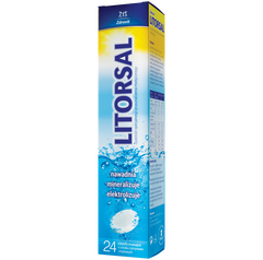 Litorsal Cytryna, mięta suplement diety, 24 tabl. musujących/ 1 opak._1