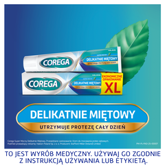Corega Super Mocny wyrób medyczny: krem mocujący do protez zębowych delikatnie miętowy, 70 g_2