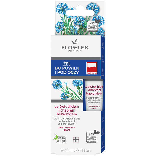 Floslek żel do powiek i pod oczy ze świetlikiem i chabrem bławatkiem, 15 ml_3