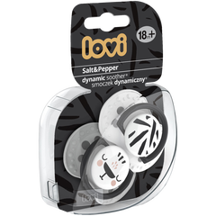 Lovi Salt&Pepper silikonowy smoczek dynamiczny 18m+, 2 szt./1 opak._1