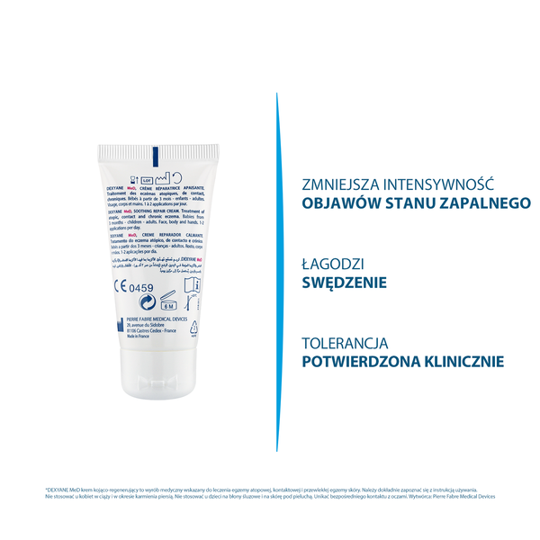 Ducray Dexyane wyrób medyczny: kojąco-regenerujący krem do twarzy, 30 ml_2