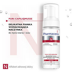 Pharmaceris N Puri-Capiliqmusse delikatna pianka wzmacniająca naczynka do mycia twarzy i oczu, 150 ml_2