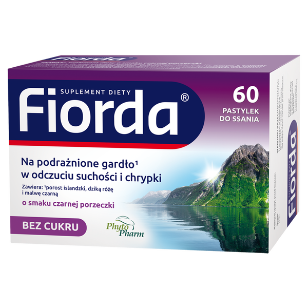 Fiorda pastylki do ssania o smaku czarnej porzeczki, 60 szt./1 opak._1