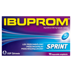 Ibuprom Sprint lek przeciwbólowy, 10 tabl./1 opak._2
