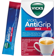 Vicks AntiGrip Max proszek do sporządzania roztworu doustnego, 14 sasz./1 opak._1