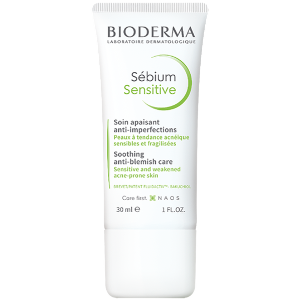 Bioderma Sébium Sensitive łagodzący krem wspomagający leczenie skóry trądzikowej, 30 ml_1