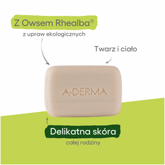 A-Derma oczyszczająca kostka dermatologiczna do twarzy i ciała, 100 g_2