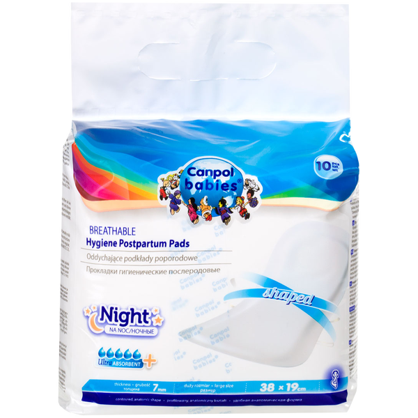 Canpol Babies oddychające podkłady poporodowe na noc, 10 szt./1 opak._1
