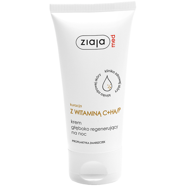Ziaja med Kuracja z Witaminą C+HA/P krem głęboko regenerujący do twarzy na noc, 50 ml_1