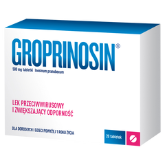 Groprinosin lek przeciwwirusowy zwiększający odporność, 20 tabl./1 opak._1
