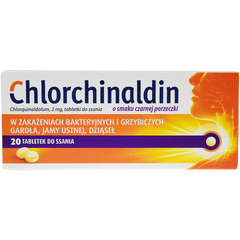 Chlorchinaldin tabletki o smaku czarnej porzeczki, 40 tabl./1 opak._1