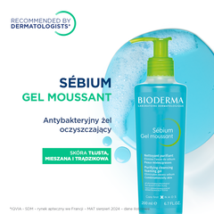 Bioderma SÉBIUM antybakteryjny żel do mycia twarzy, 200 ml_2