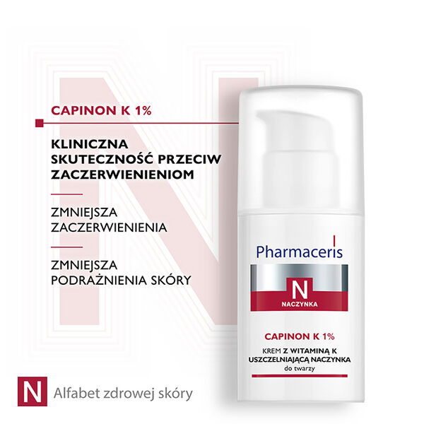 Pharmaceris N Capinon K 1% krem z witaminą K uszczelniającą naczynka, 30 ml_4