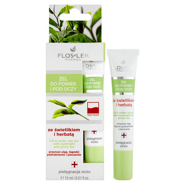 Floslek żel do powiek i pod oczy ze świetlikiem i herbatą, 15 ml_1