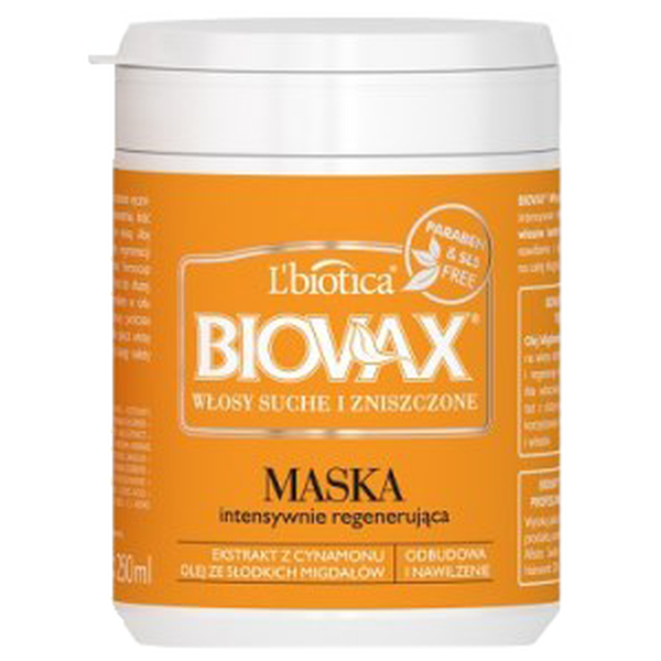 L'biotica Biovax maska do włosów suchych i zniszczonych, 250 ml/1 opak. _1