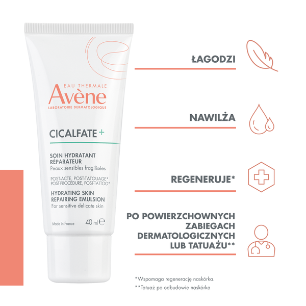 Avène Cicalfate+ nawilżająca emulsja ochronna do ciała, 40 ml_2