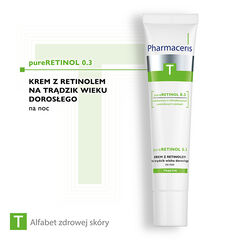 Pharmaceris T Pure Retinol 0.3 krem z retinolem na trądzik wieku dorosłego, 40 ml_2