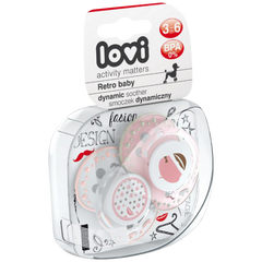 Lovi Retro Baby dynamiczny smoczek uspokajający silikonowy, 2 szt./1 opak._1