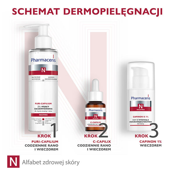 Pharmaceris N Capinon K 1% krem z witaminą K uszczelniającą naczynka, 30 ml_5