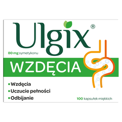 Ulgix Wzdęcia kapsułka na wzdęcia 80 mg, 100 kaps./1 opak._1