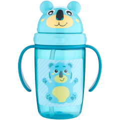 Canpol Babies Hello Little kubek z rurką silikonową turkusowy, poj. 400 ml_1