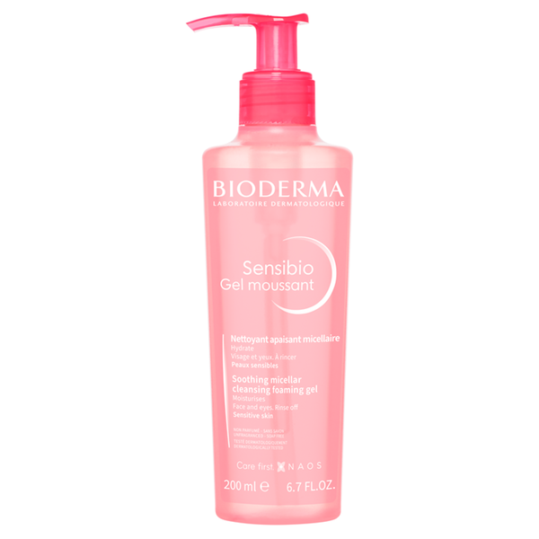 Bioderma SENSIBIO łagodząco-nawilżający żel micelarny do oczyszczania twarzy, 200 ml_1