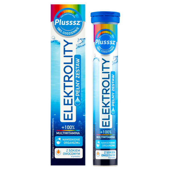 Plusssz Elektrolity Multiwitamina tabletki musujące, 24 tabl./1 opak._1