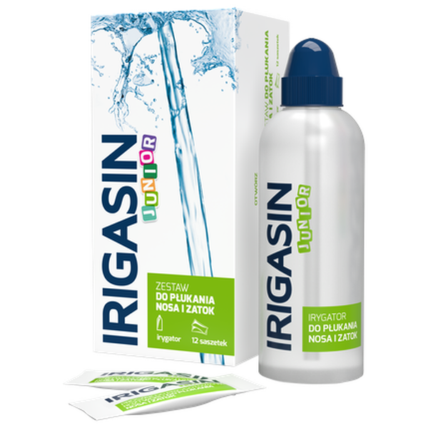 Irigasin Junior proszek do rozpuszczania, irygator + 12 sasz./1 opak._3