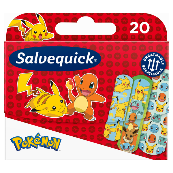 Salvequick Pokemon wyrób medyczny: plastry opatrunkowe dla dzieci, 20 szt./1 opak._1
