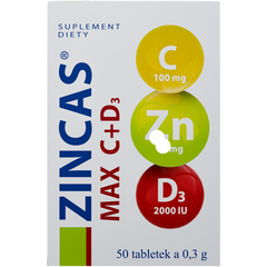 Zincas Max C+D3 suplement diety, 50 tabl./1 opak._2