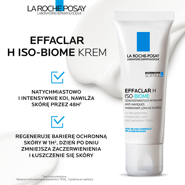 La Roche-Posay Effaclar H ISO-Biome kojący krem nawilżający przeciw niedoskonałościom do twarzy, 40 ml_3