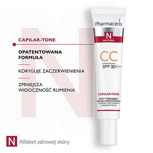 Pharmaceris N Capilar-Tone krem tonujący CC SPF30 dla skóry naczynkowej i nadreaktywnej, 40 ml_5