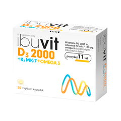 Ibuvit D3 2000 + K2 Mk-7 Omega3 suplement diety, 30 kaps./1 opak._1