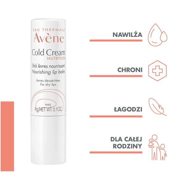 Avène Cold Cream ochronna pomadka do ust, 4 g_3