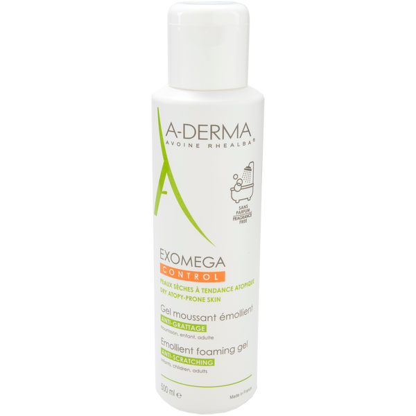 A-Derma Exomega Control oczyszczająco-zmiękczający żel pod prysznic, 500 ml_1