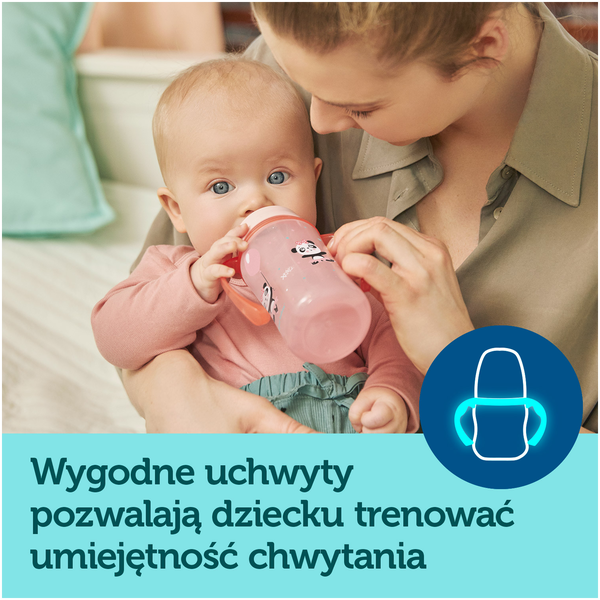 Canpol Babies Easy Start Exotic Animals kubek treningowy silikonowy różowy, poj. 120 ml_9