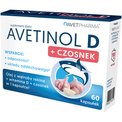 Avetinol D + Czosnek suplement diety, 60 kaps./1 opak._1