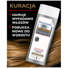 Pharmaceris H H-Stimutone specjalistyczny szampon o podwójnym działaniu spowalniający proces siwienia i stymulujący wzrost włosów, 250 ml_2