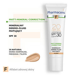 Pharmaceris F Matt-Mineral-Correction mineralny dermo-fluid matujący SPF30 20 natural, 30 ml_2