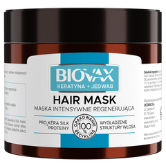 L'biotica Biovax Keratyna+Jedwab maska do włosów przesuszonych i puszących się, 250 ml_1