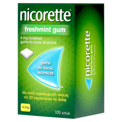 Nicorette Freshmint guma do żucia 4 mg, 105 szt./1 opak._1