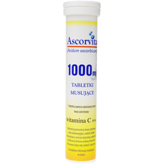 Ascorvita 1000 mg tabletki musujące, 20 tabl./1 opak._1
