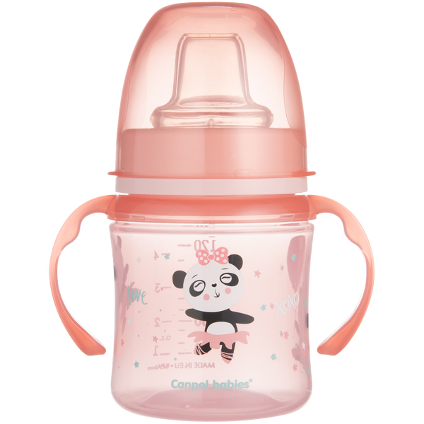 Canpol Babies Easy Start Exotic Animals kubek treningowy silikonowy różowy, poj. 120 ml_1