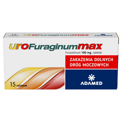 Urofuraginum Max lek na zakażenia dolnych dróg moczowych, 30 tabl./1 opak._1