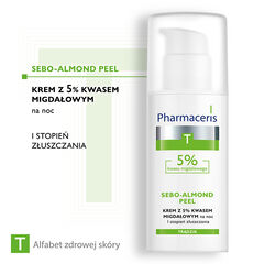 Pharmaceris T Sebo-Almond Peel 5% krem z 5% kwasem migdałowym na noc I stopień złuszczania, 50 ml_2